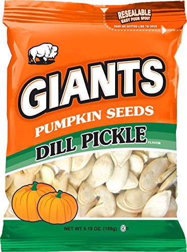 GIANTS Pumpkin Seeds, Dill Pickle Flavored Roasted 5.15 oz Bag