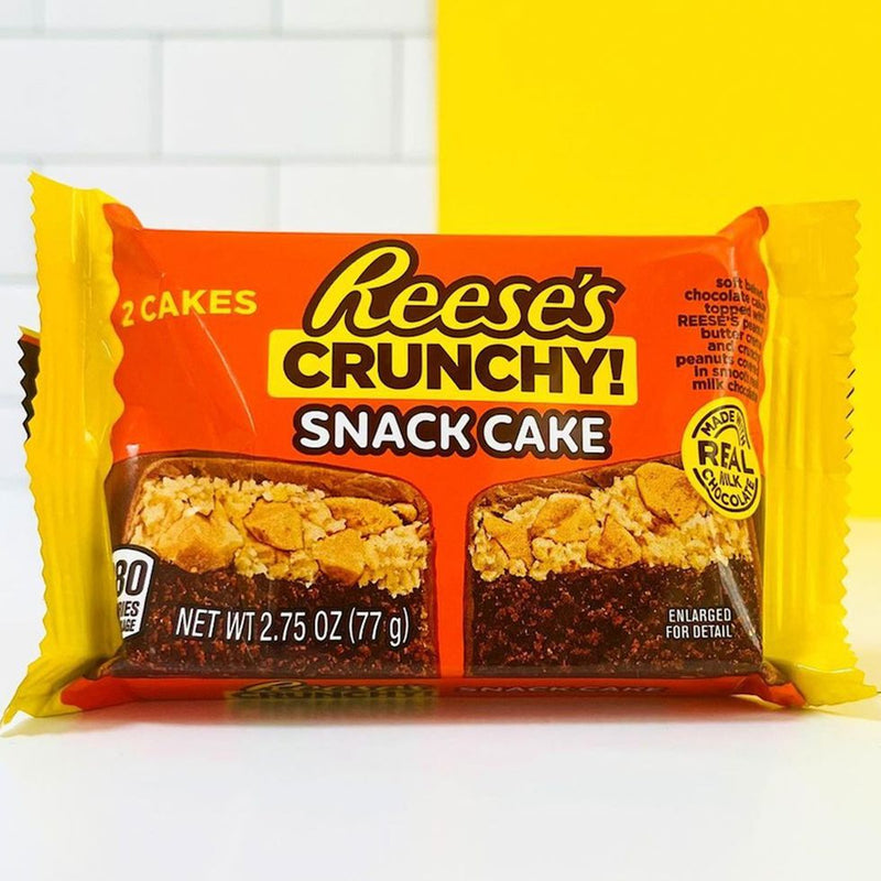 Reeses Snack Cake Crunchy, 2 Cakes Per Pack (2.75 oz), 1 Box (12 Count)
