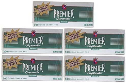 Premier Menthol King Size Cigarette Tubes 200 Count Per Box