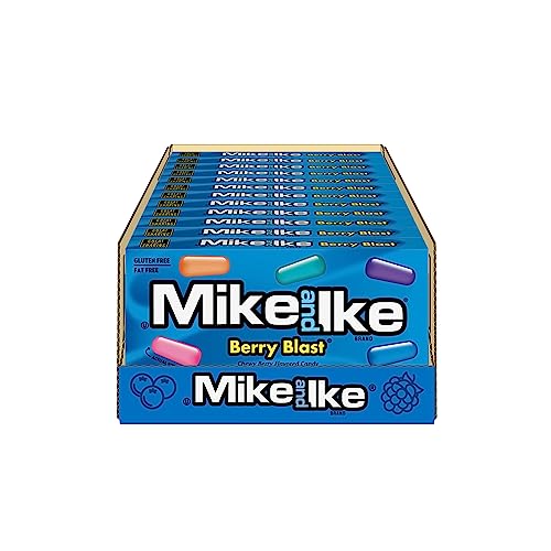Mike and Ike Candy, Berry Blast, 4.25oz Theater Box, Pack of 12