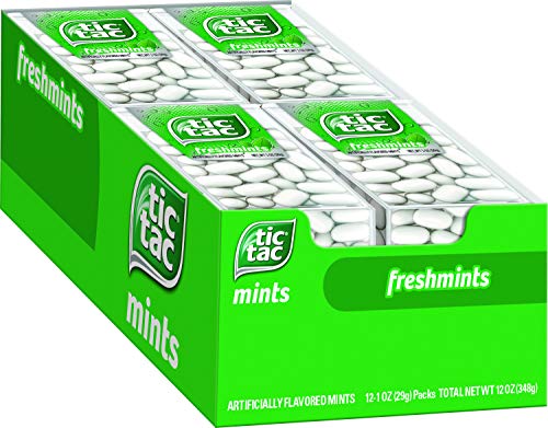 Tic Tac Fresh Breath Mints, Freshmint,‚Äö√†√∂‚àö¬ßBulk Hard Candy Mints, 1 oz Singles, 12 Count
