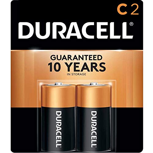 Duracell - CopperTop C Alkaline Batteries with recloseable package - long lasting, all-purpose C battery for household and business - 2 Count