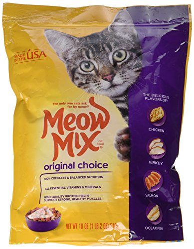 Meow Mix Original Choice Dry Cat Food 18oz Small Bag