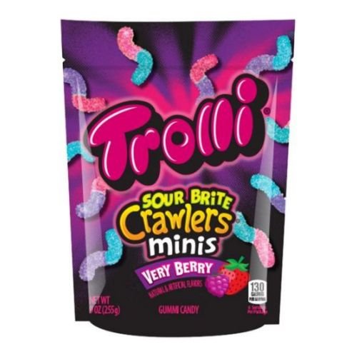 Trolli Minis Sour Brite Crawler Very Berry Gummi Candy, 9 Ounce