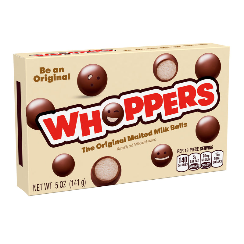 WHOPPERS Chocolate Malted Milk Balls Candy, 5 Ounce (1-Box)