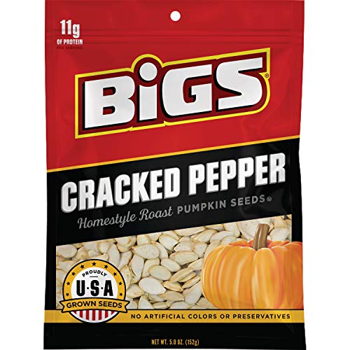 BIGS Cracked Pepper Homestyle Roast Pumpkin Seeds, 5 oz Bag