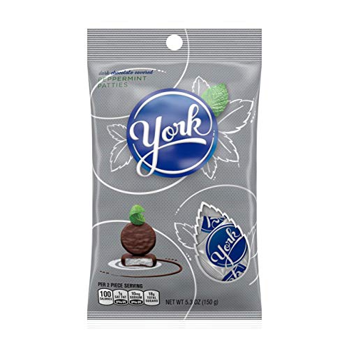 York Peppermint Patties Dark Chocolate Covered Mint Candy, 5.3 Ounce