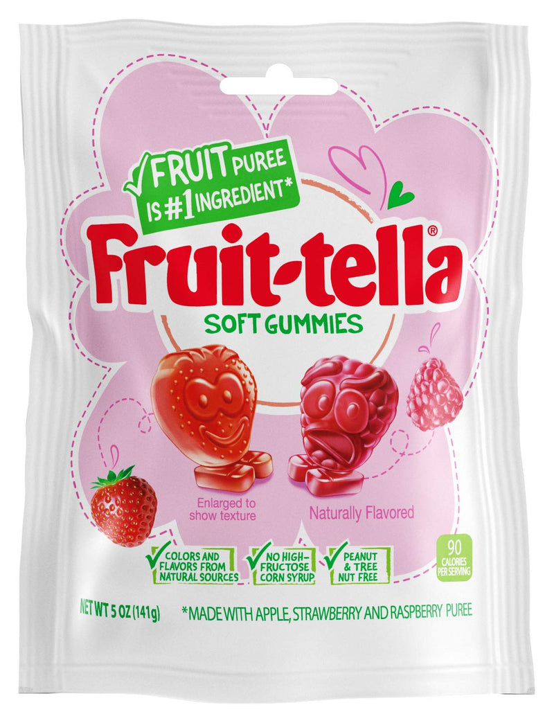 Fruittella Strawberry & Raspberry Gummies, 5 Oz