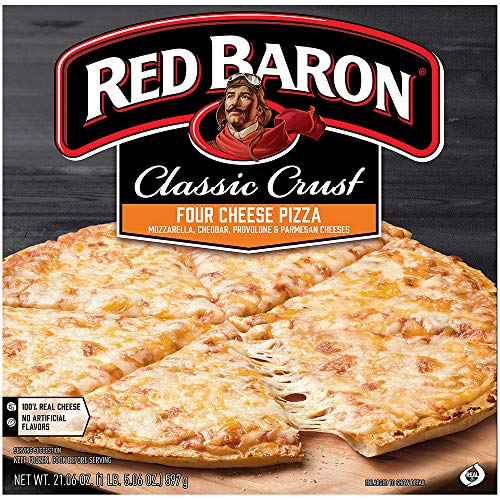 Red Baron, Classic Four Cheese Pizza, 21.06 Ounce (Frozen)