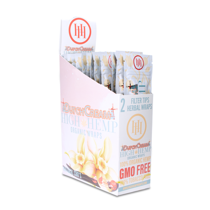 High Hemp Organic Wraps, Tobacco Free, Vegan, Non-GMO - (Dutch Cream)