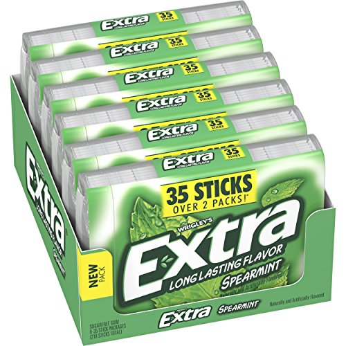 Extra Spearmint Sugarfree Gum, 35 Count (Pack of 6) piece