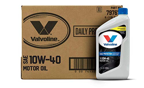 Valvoline Daily Protection SAE 10W-40 Conventional Motor Oil 1 QT, Case of 6