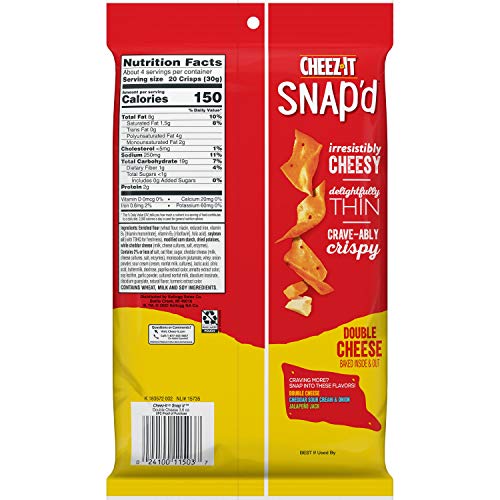 Cheez-It It Snapd Dbl Cheese 2.2 oz 6 Per Box