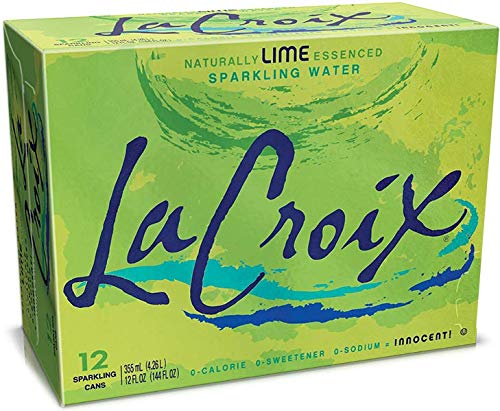 LaCroix Sparkling Water, Lime, 12oz Cans, 12 Pack, Naturally Essenced, 0 Calories, 0 Sweeteners, 0 Sodium