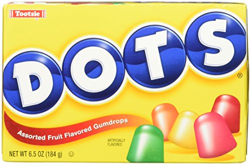 Dots Assorted Fruit Gumdrops Candy, 6.5 oz (1-Box)