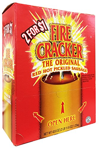Penrose Fire Cracker Original Red Hot Pickled Sausage Box of 100
