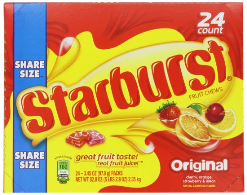 Starburst Original Fruit Chews Candy, 3.45 ounce (24 Pack)