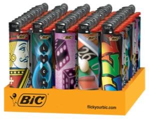 Bic Casino Lighter Assorted 50/tray