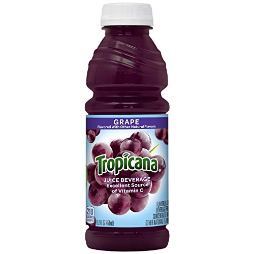 Tropicana Juice Drink, Grape, 182.4 Fl Oz (Pack of 12)