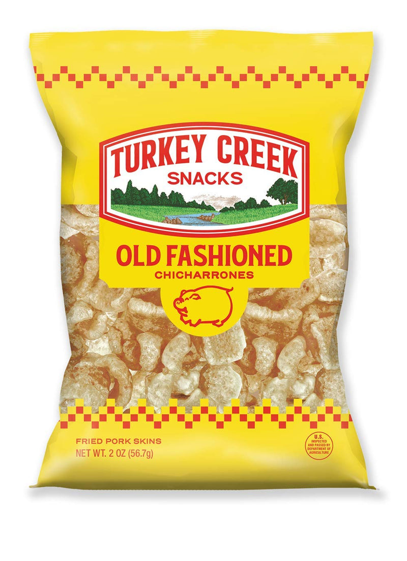 Turkey Creek Fried Pork Skins Rinds Chicharrones Original 2.0 oz