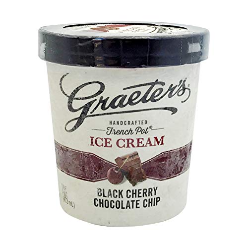 Graeters, Black Cherry Chocolate Chip Ice Cream, 16 Fl Oz