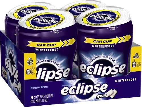 Eclipse Gum Polar Ice Sugar Free Chewing Gum 60-Piece Bottle (4 Pack)