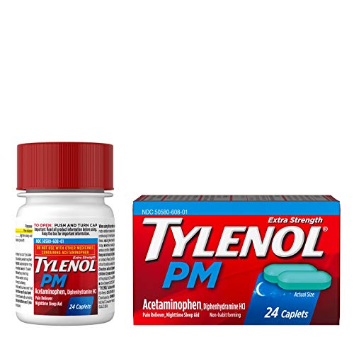 Tylenol PM Extra Strength Pain Reliever & Sleep Aid Caplets 500 mg Acetaminophen