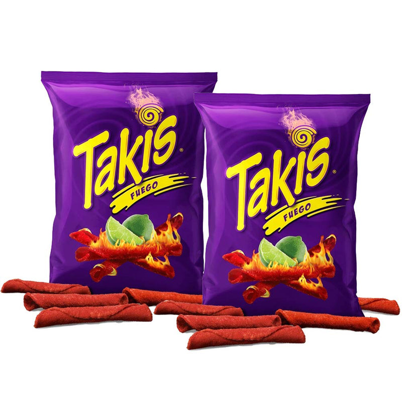 Takis Fuego Hot Chili Pepper & Lime Tortilla Chips 3.25 oz Bag