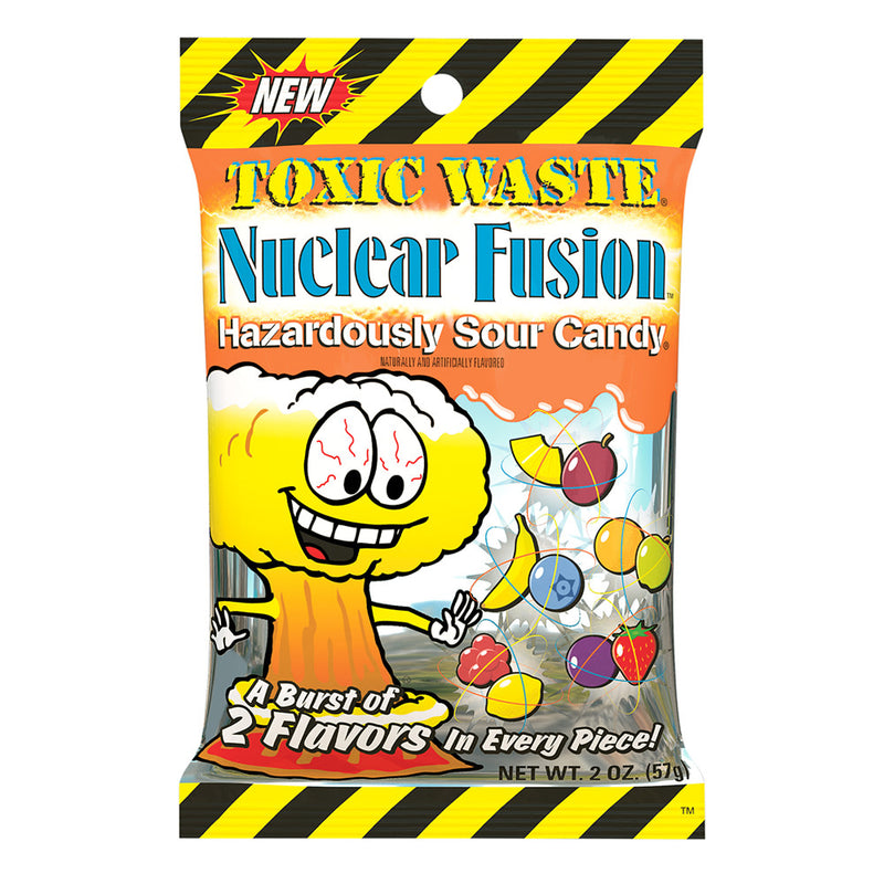 TOXIC WASTE Nuclear Fusion Foil Peg Bag, 2.0 Ounce (Pack of 12)