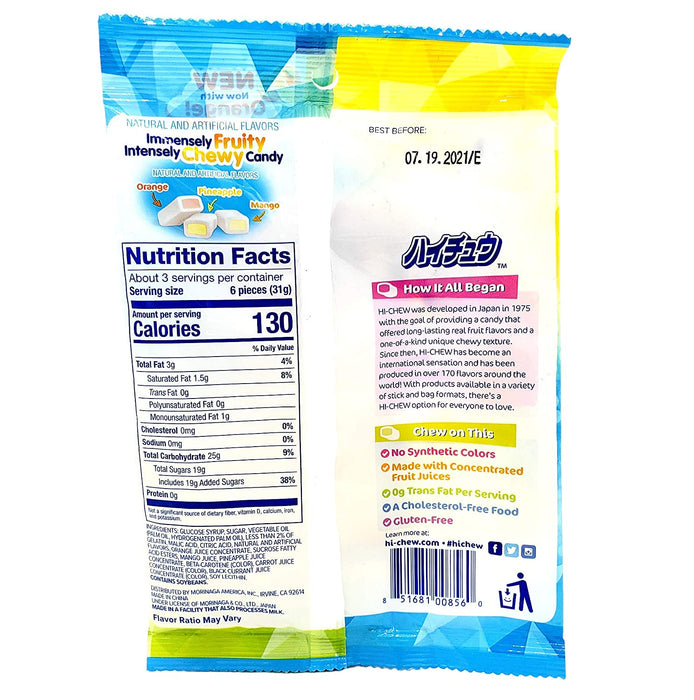 Morinaga Hi-Chew Assorted Combo Tropical and Original 3.5 oz [2-Bags]