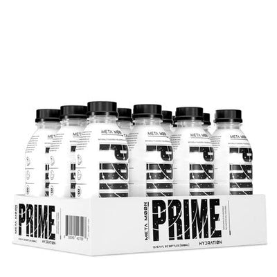 Prime Hydration with BCAA Blend for Muscle Recovery Limited Edition Flavor - Meta Moon (12 Drinks, 16.9 Fl Oz. Each)