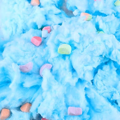 Blue Raspberry Cotton Candy with Hidden Marshmallow Treats, Birthday Party Supplies, 2.3 Ounces (Pack of 12)