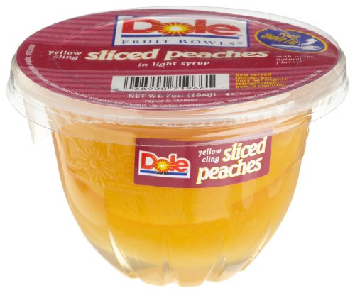 Dole Sliced Peach in 100% Juice, 7 Ounce Cups