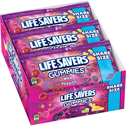Life Savers Wild Berries Gummies Candy, 4.2 oz (15 Share Size Packs)