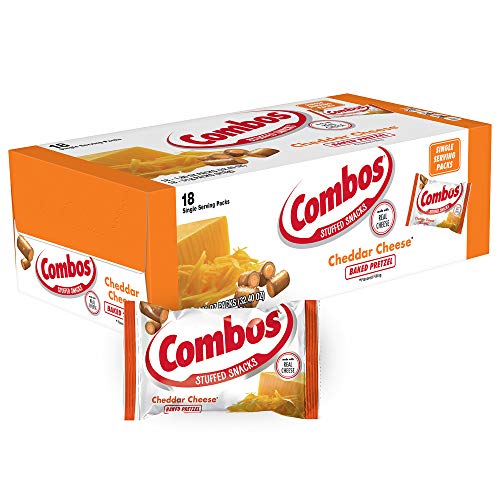 COMBOS Cheddar Cheese Pretzel Baked Snacks 1.8-Ounce Bag 18-Count Box
