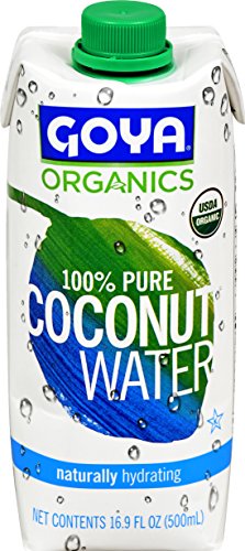 Goya Foods Organic Coconut Water, 100% Pure, 16.9 Fl Oz (Pack of 24)