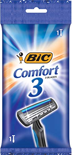 BIC Comfort 3 Mens 3-Blade Disposable Shaving Razor Individually Wrapped