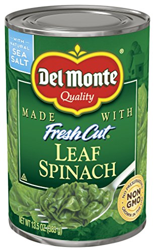 Del Monte Canned Fresh Cut Leaf Spinach, 13.5-Ounce