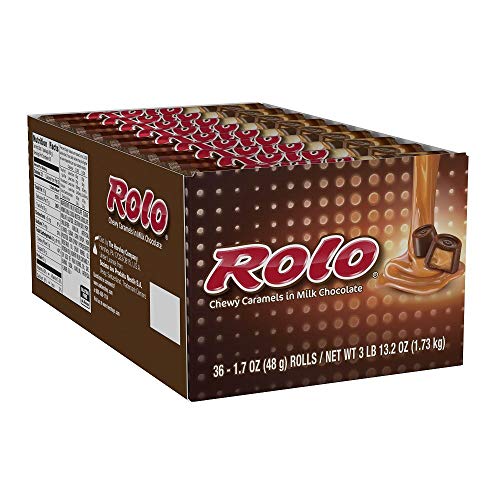ROLO Chewy Caramels in Milk Chocolate - Kids Favorite Candy (1.7-Oz / Pack of 36)