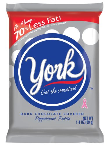 York Peppermint Patties Dark Chocolate Covered Mint Candy, 1.4 Ounce (Pack of 36)