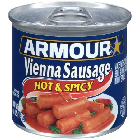 Armour Hot and Spicy Vienna Sausage, 4.6 Ounce Can