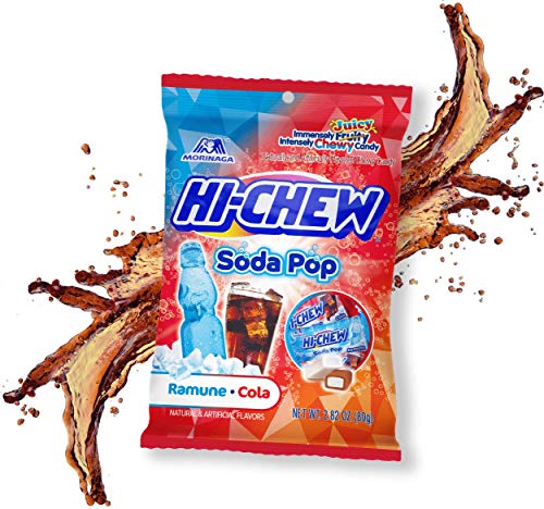 Hi-Chew Japanese Chewy Candy, Soda Pop Mix, Ramune/Cola Flavors, 2.82 Ounce []