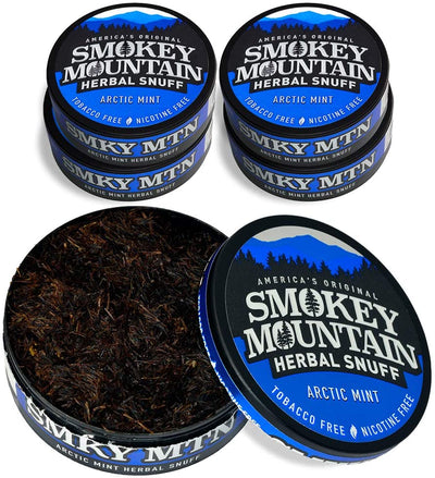 Smokey Mountain Herbal Snuff Nicotine-Free and Tobacco-Free Arctic Mint