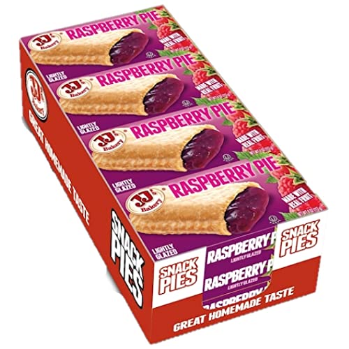 JJ's Bakery Lightly Glazed Snack Pies 4oz (Raspberry)