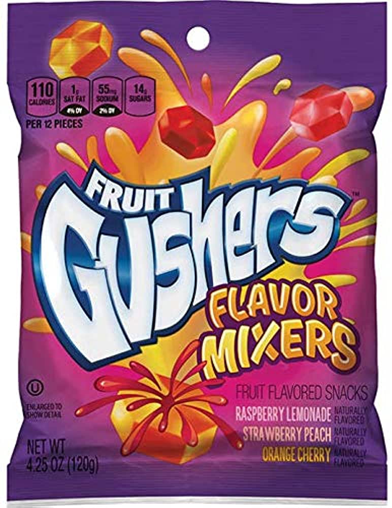 Fruit Gushers Flavor Mixers | Gluten Free Gummy Snacks | 4.25 Ounce Bag