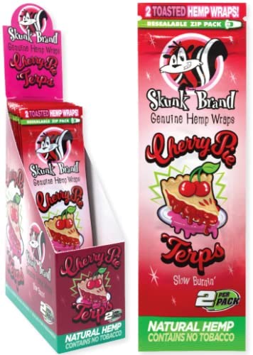 Skunk Brand Terp Enhanced Cherry Pie Hemp Wraps (Pack of 25)
