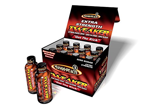 Tweaker Extreme Energy Shots Extra Strength Mango Peach 2oz (Pack of 12)