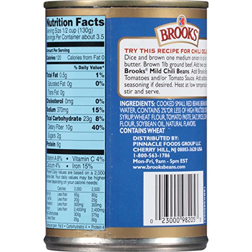 Brooks Chili Beans Mild 15.5 oz Can (Pack of 24)