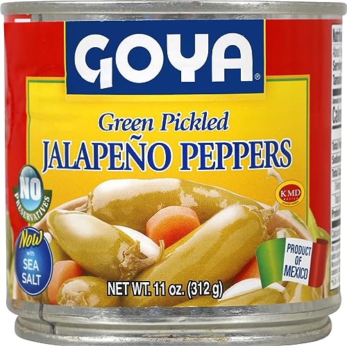 Goya Foods Green Pickled Jalapeno Peppers Whole 11-Ounce 12-Pack Wholesale Display