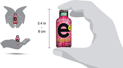 E6 Energy Shot Fruit Punch (12-2oz Bottle Pack) Sugar Free, Zero Calories